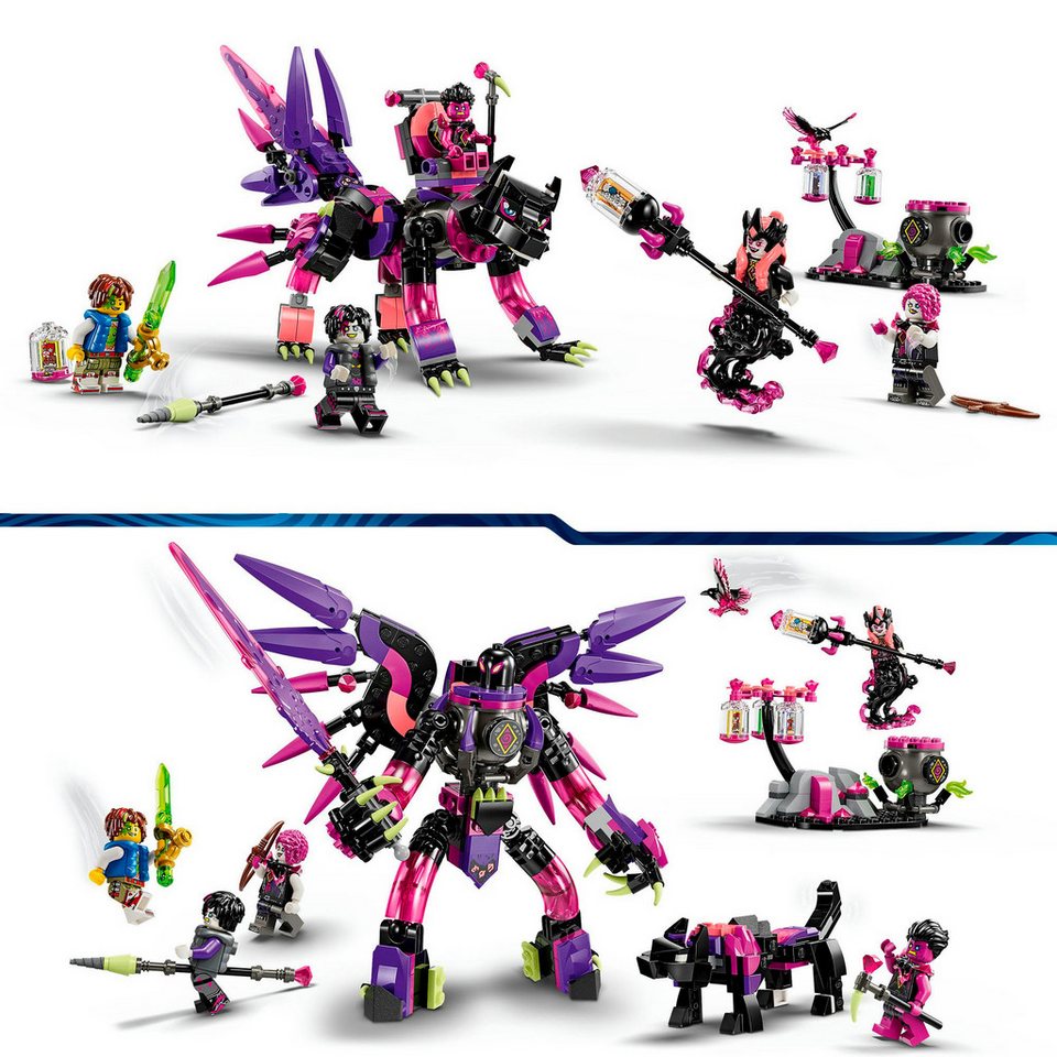 LEGO® Die Albtraumkreaturen der Nimmerhexe (71483), LEGO DREAMZzz Konstruktionsspielsteine, (457 St), Made in Europe