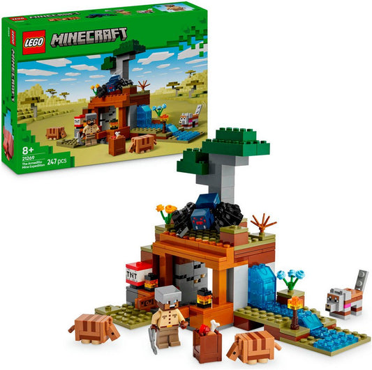 LEGO® Die Expedition zur Gürteltiermine (21269), LEGO Minecraft Konstruktionsspielsteine, (247 St), Made in Europe