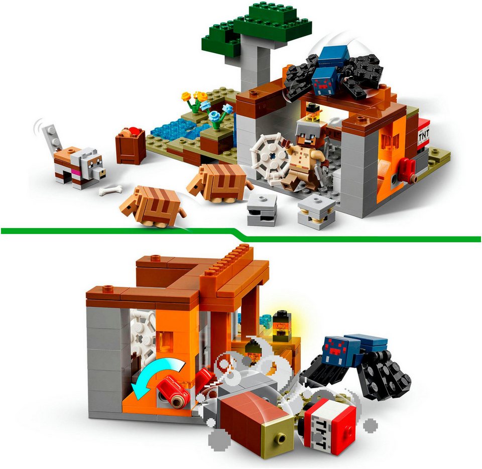 LEGO® Die Expedition zur Gürteltiermine (21269), LEGO Minecraft Konstruktionsspielsteine, (247 St), Made in Europe