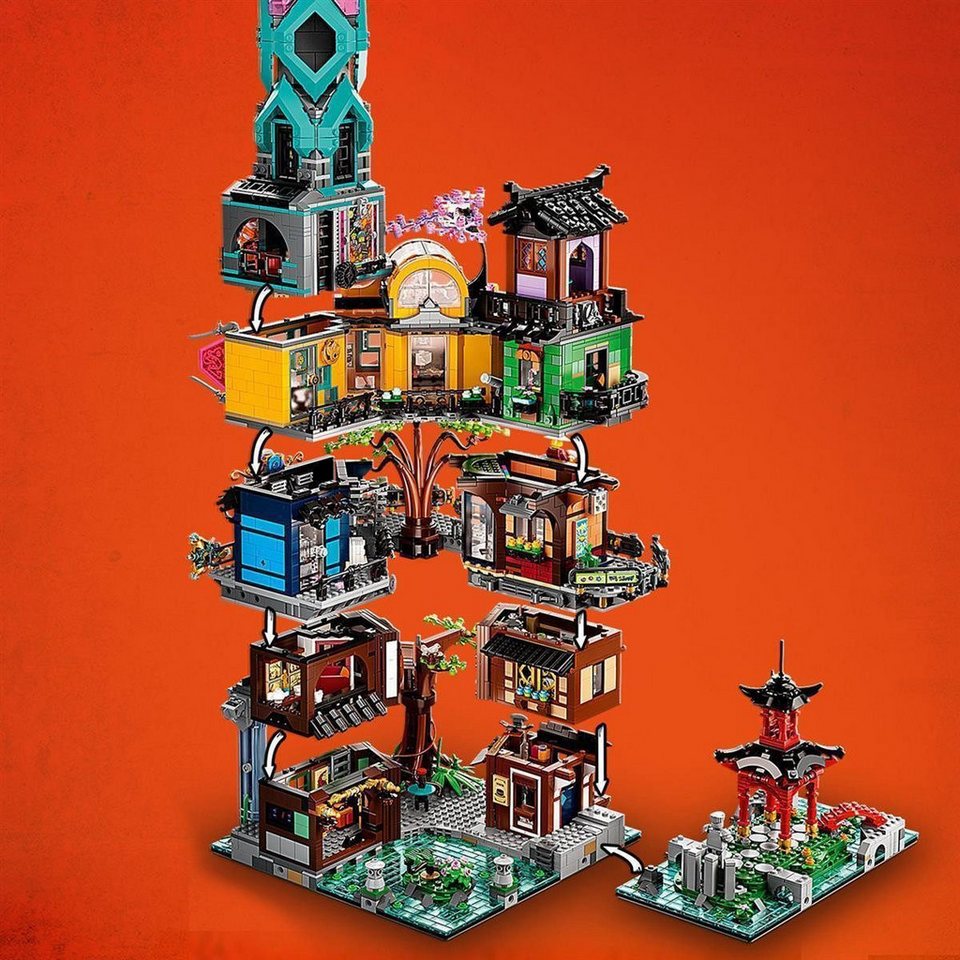 LEGO® Die Gärten von Ninjago City (71741) inkl. Ninjago Mikro-City (40703) Spielbausteine
