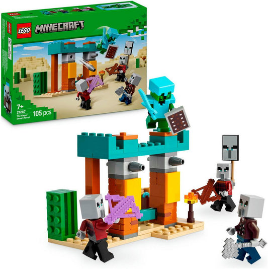 LEGO® Die Illager-Wüstenpatrouille (21267), LEGO Minecraft Konstruktionsspielsteine, (105 St), Made in Europe