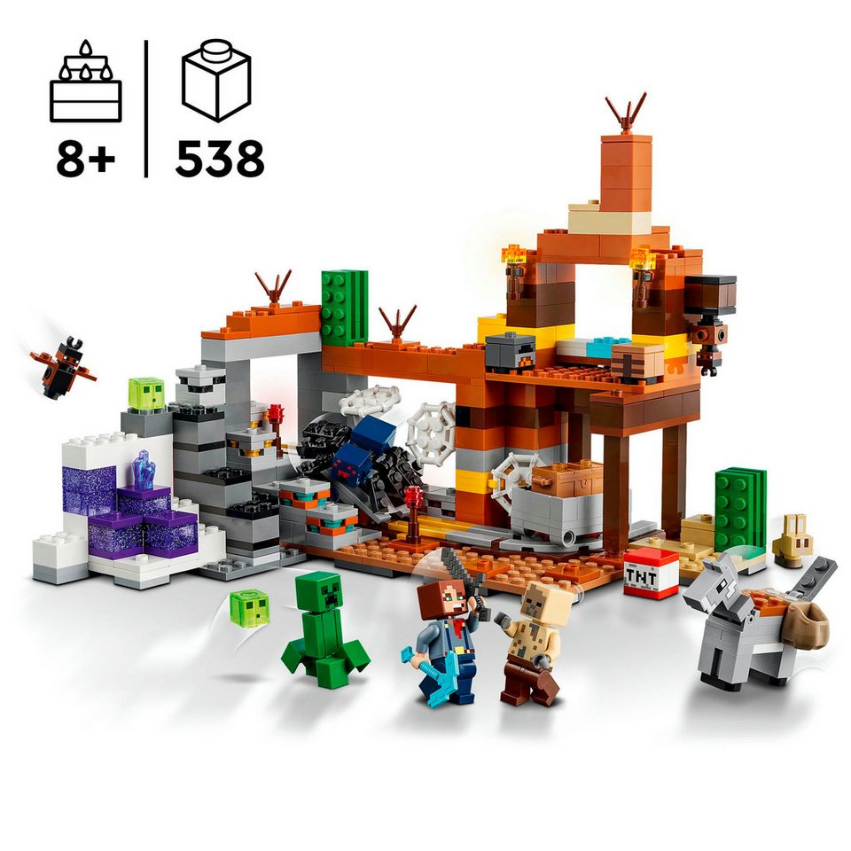 LEGO® Die Mine in den Badlands (21263), LEGO Minecraft Konstruktionsspielsteine, (538 St), Made in Europe