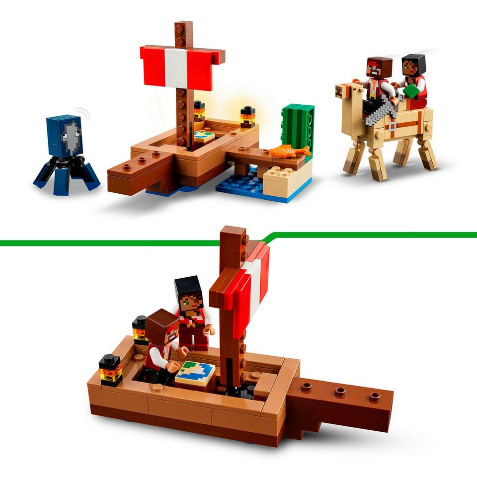LEGO® Die Piratenschiffreise (21259), LEGO Minecraft Konstruktionsspielsteine, (166 St), Made in Europe