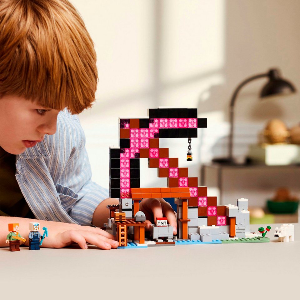 LEGO® Die Spitzhackenmine (21277), LEGO Minecraft Konstruktionsspielsteine, (530 St), Made in Europe