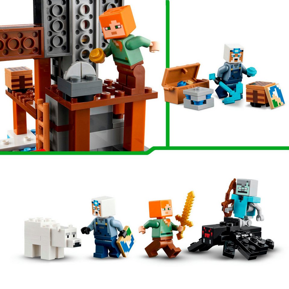 LEGO® Die Spitzhackenmine (21277), LEGO Minecraft Konstruktionsspielsteine, (530 St), Made in Europe