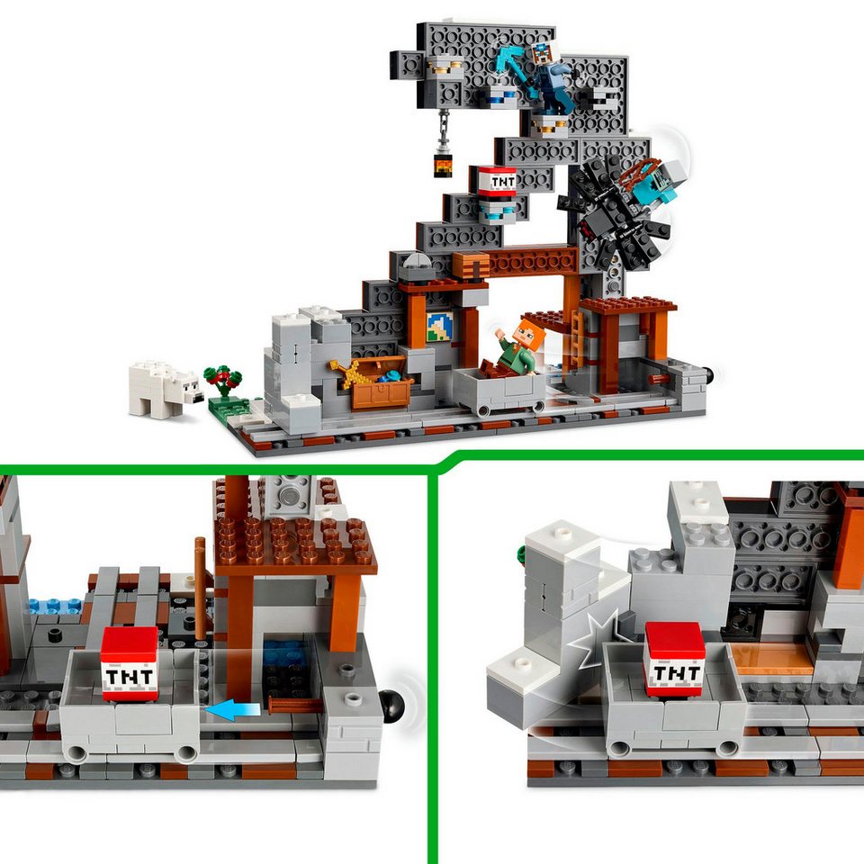 LEGO® Die Spitzhackenmine (21277), LEGO Minecraft Konstruktionsspielsteine, (530 St), Made in Europe