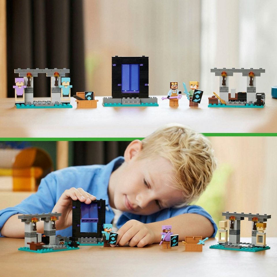 LEGO® Die Waffenkammer (21252), LEGO Minecraft Konstruktionsspielsteine, (203 St), Made in Europe
