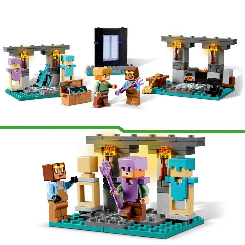 LEGO® Die Waffenkammer (21252), LEGO Minecraft Konstruktionsspielsteine, (203 St), Made in Europe