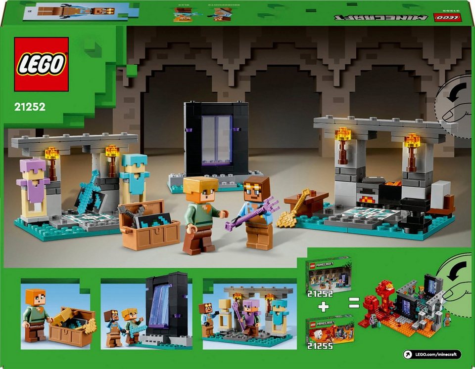LEGO® Die Waffenkammer (21252), LEGO Minecraft Konstruktionsspielsteine, (203 St), Made in Europe