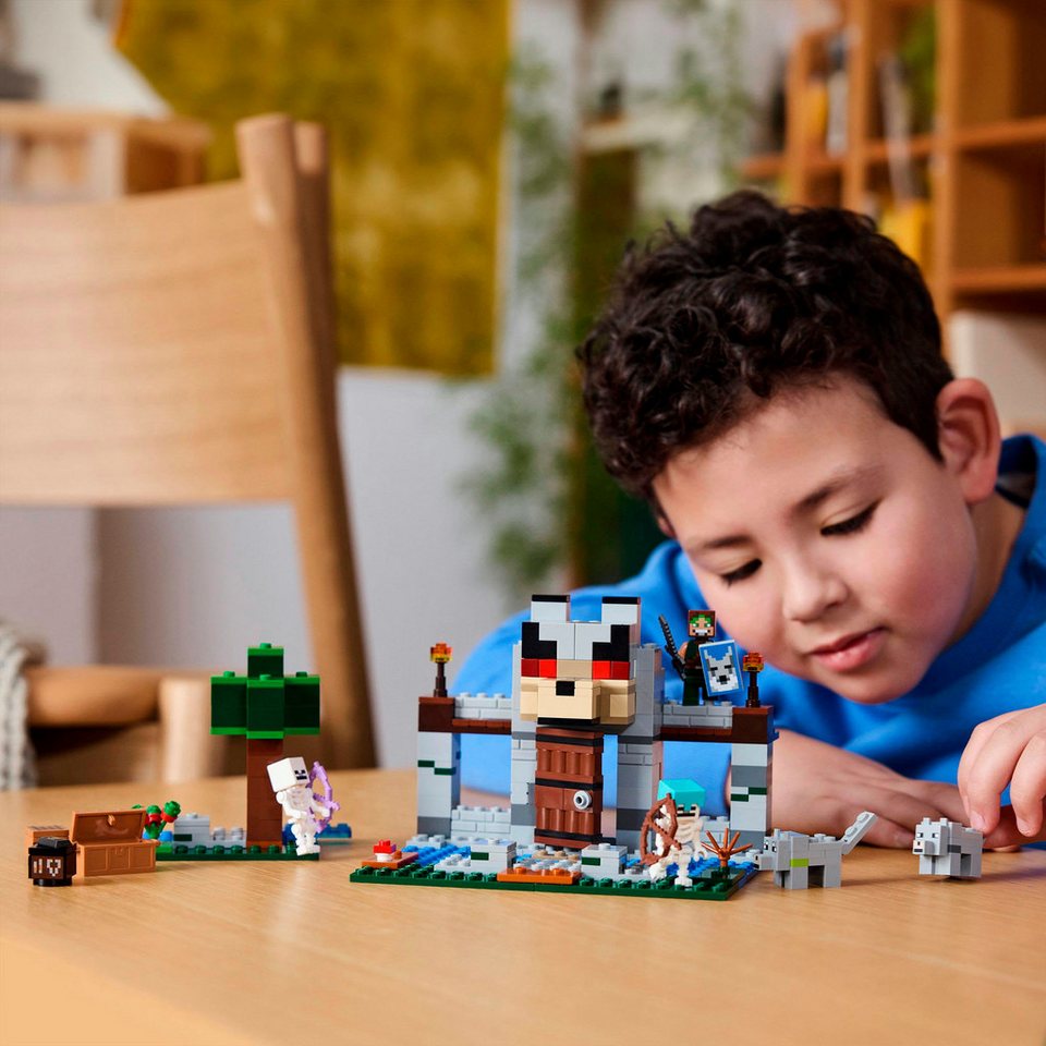 LEGO® Die Wolfsfestung (21261), LEGO Minecraft Konstruktionsspielsteine, (312 St), Made in Europe