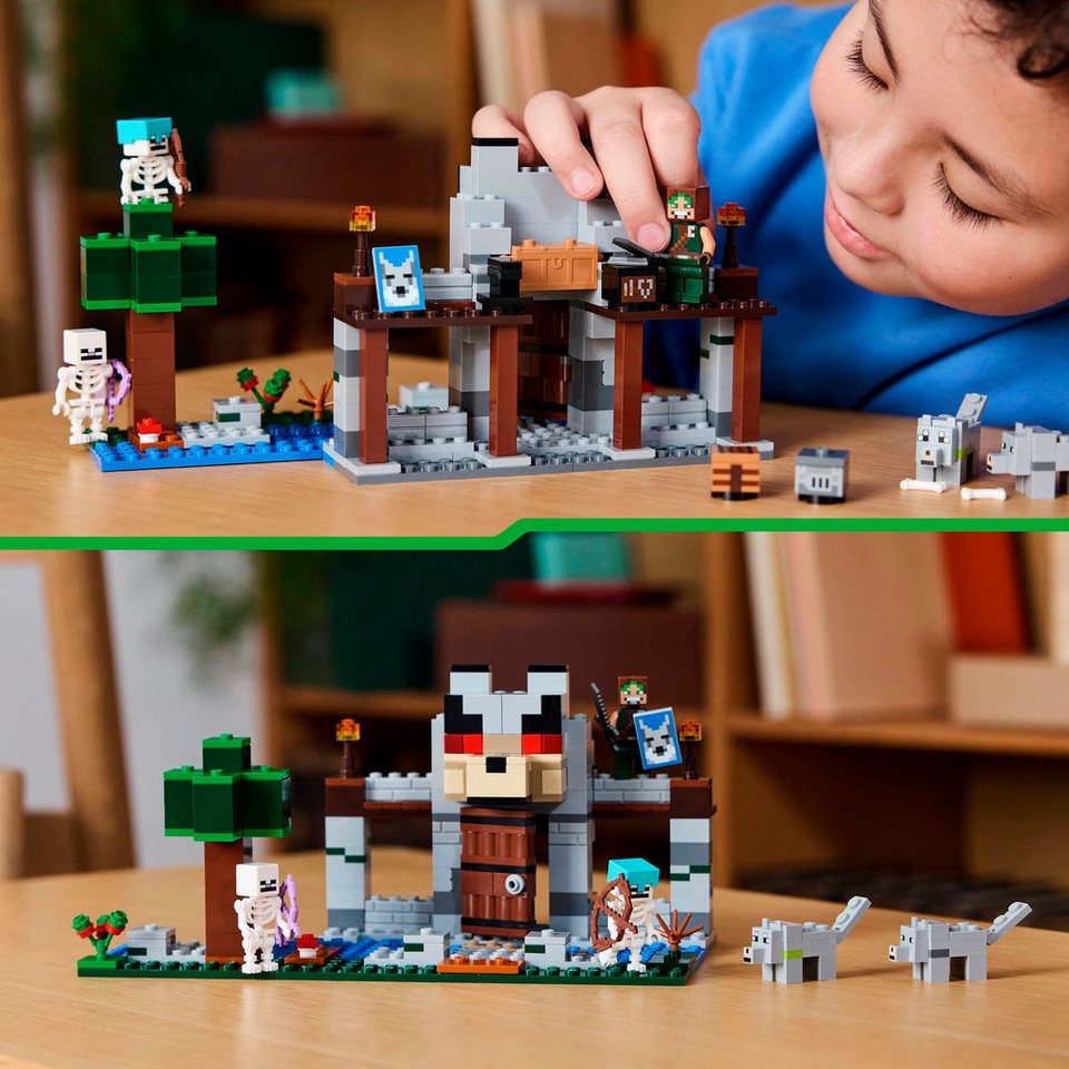 LEGO® Die Wolfsfestung (21261), LEGO Minecraft Konstruktionsspielsteine, (312 St), Made in Europe