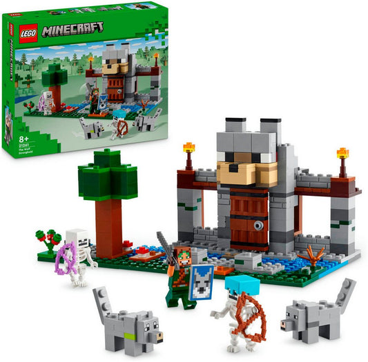 LEGO® Die Wolfsfestung (21261), LEGO Minecraft Konstruktionsspielsteine, (312 St), Made in Europe
