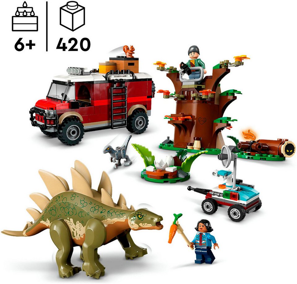 LEGO® Dinosaurier-Missionen: Entdeckung des Stegosaurus (76965) Konstruktionsspielsteine, (420 St), LEGO Jurassic World; Made in Europe