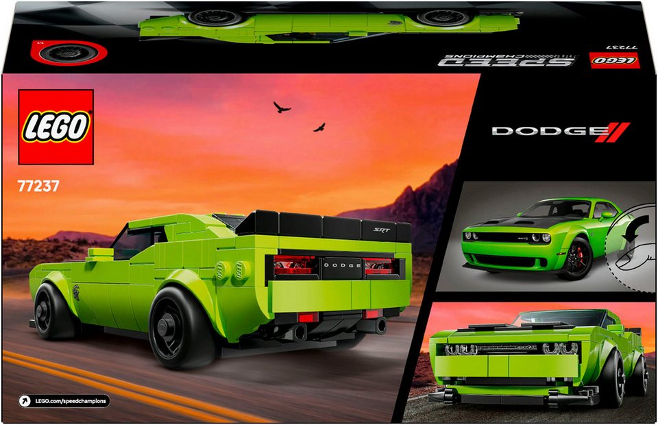 LEGO® Dodge Challenger SRT Hellcat Sportwagen (77237), LEGO Speed Champions Konstruktionsspielsteine, (390 St), Made in Europe