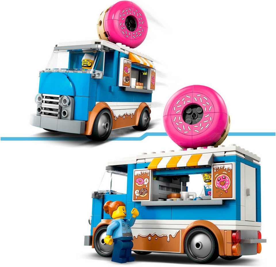 LEGO® Donut Truck (60452), LEGO City Konstruktionsspielsteine, (196 St), Made in Europe