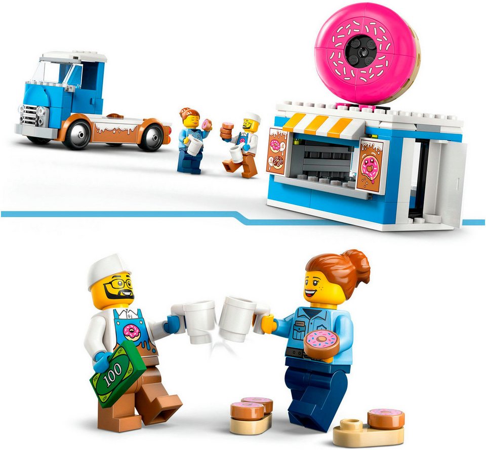 LEGO® Donut Truck (60452), LEGO City Konstruktionsspielsteine, (196 St), Made in Europe