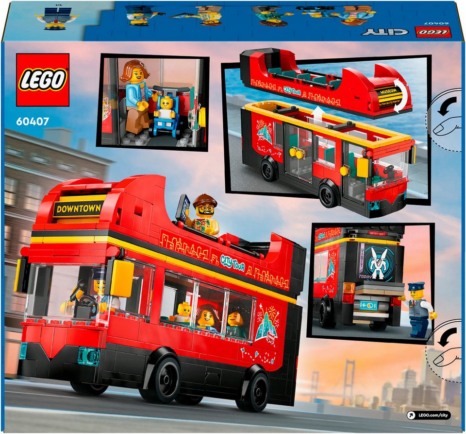 LEGO® Doppeldeckerbus (60407), LEGO City Konstruktionsspielsteine, (384 St), Made in Europe
