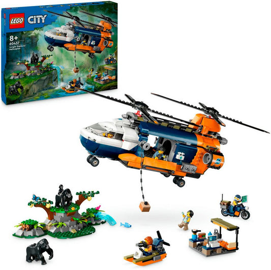 LEGO® Dschungelforscher-Hubschrauber (60437), LEGO City Konstruktionsspielsteine, (881 St), Made in Europe