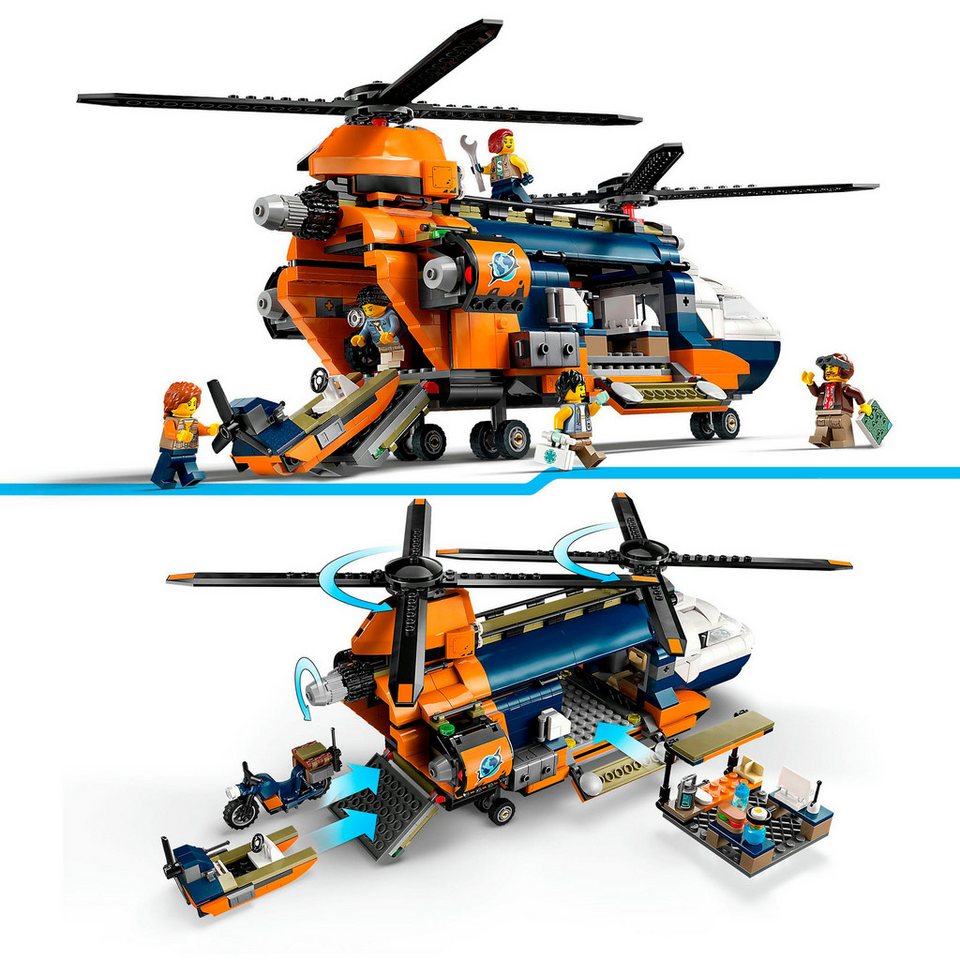 LEGO® Dschungelforscher-Hubschrauber (60437), LEGO City Konstruktionsspielsteine, (881 St), Made in Europe