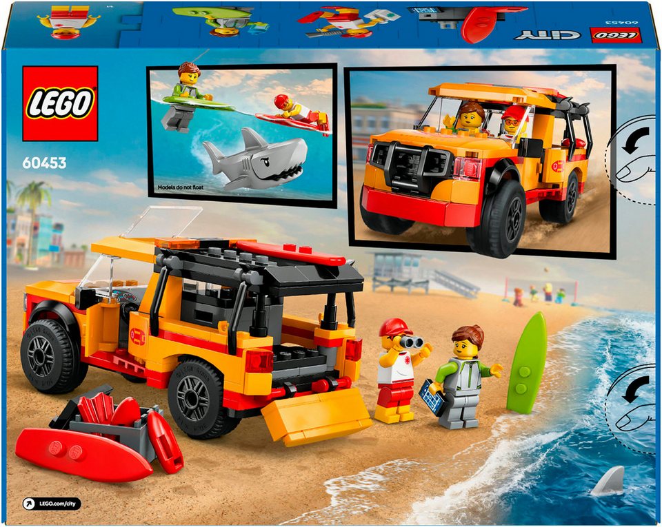 LEGO® Einsatzfahrzeug der Rettungsschwimmer (60453), LEGO City Konstruktionsspielsteine, (214 St), Made in Europe