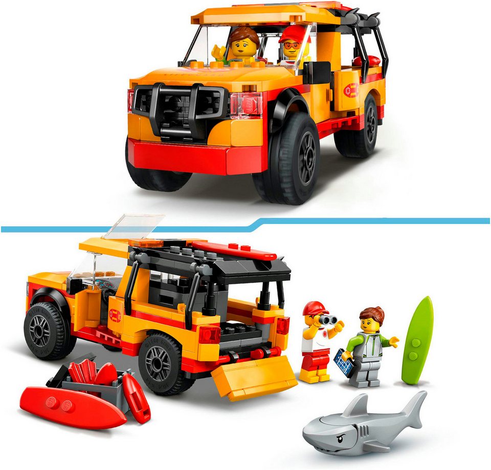 LEGO® Einsatzfahrzeug der Rettungsschwimmer (60453), LEGO City Konstruktionsspielsteine, (214 St), Made in Europe