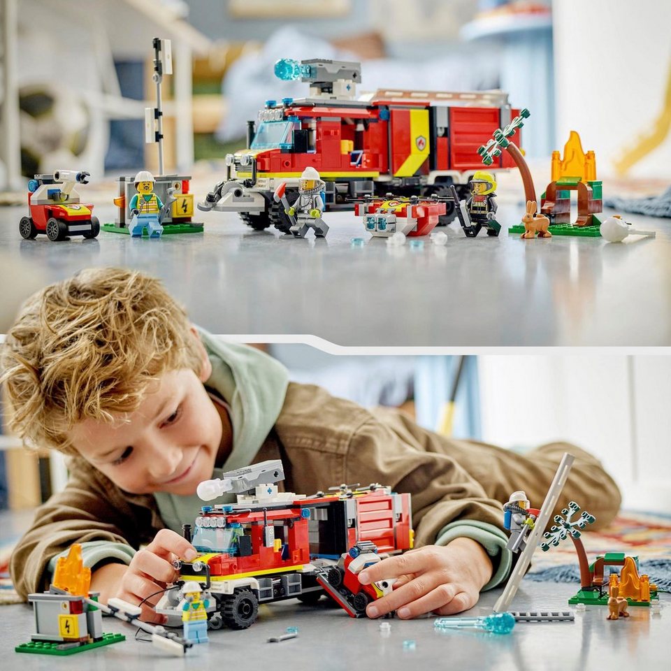 LEGO® Einsatzleitwagen der Feuerwehr (60374), LEGO® City Konstruktionsspielsteine, (502 St), Made in Europe