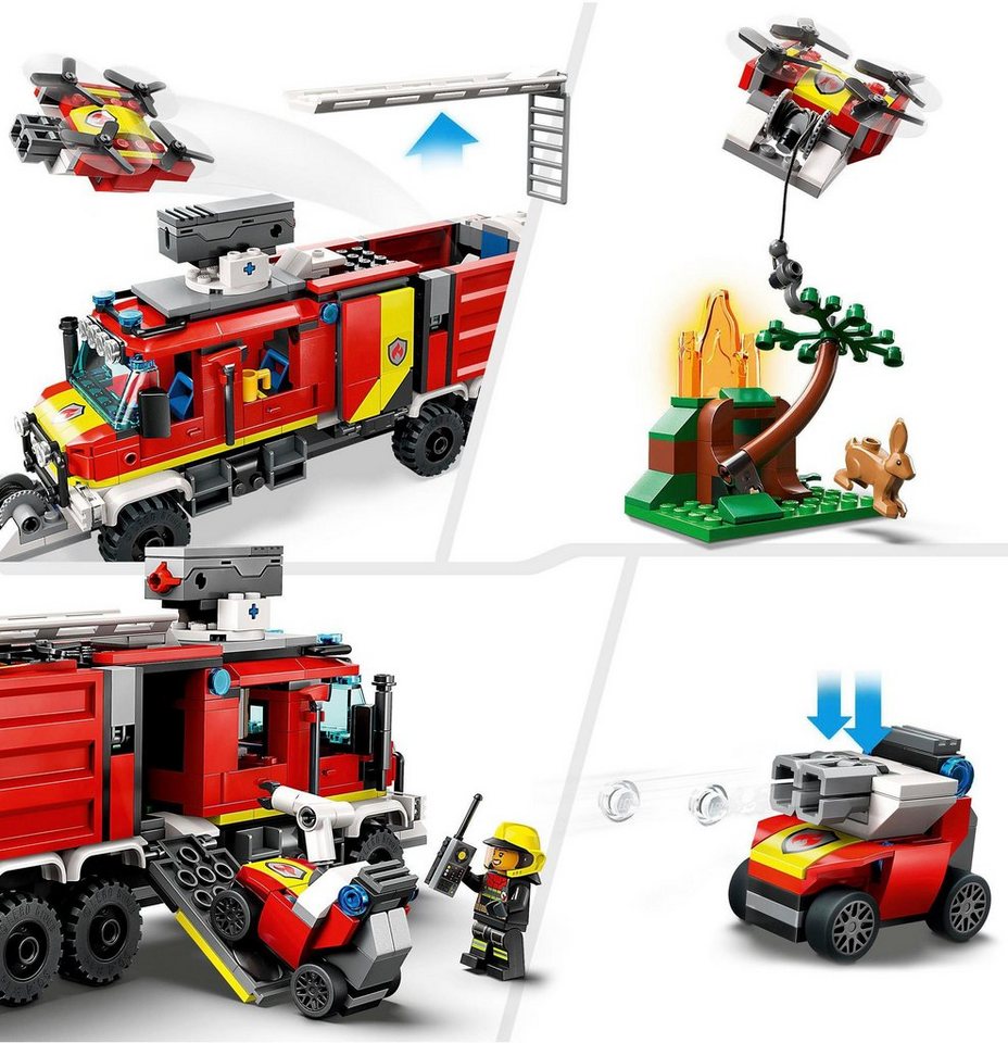 LEGO® Einsatzleitwagen der Feuerwehr (60374), LEGO® City Konstruktionsspielsteine, (502 St), Made in Europe