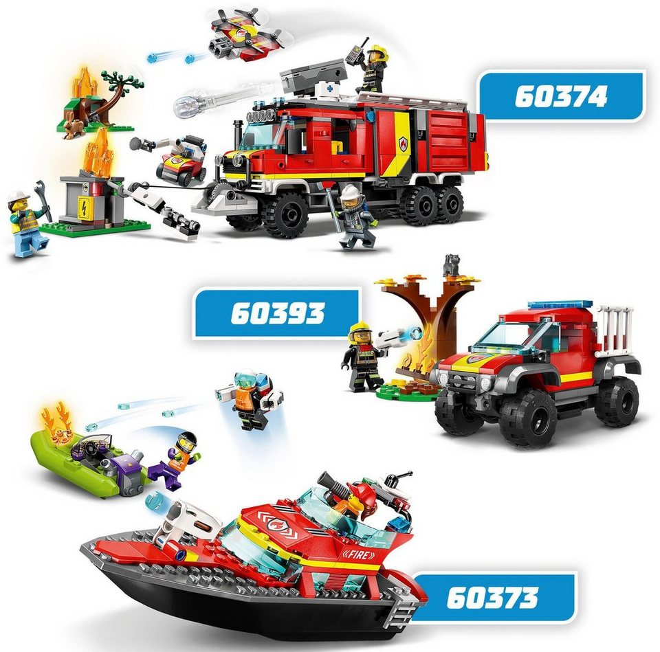 LEGO® Einsatzleitwagen der Feuerwehr (60374), LEGO® City Konstruktionsspielsteine, (502 St), Made in Europe