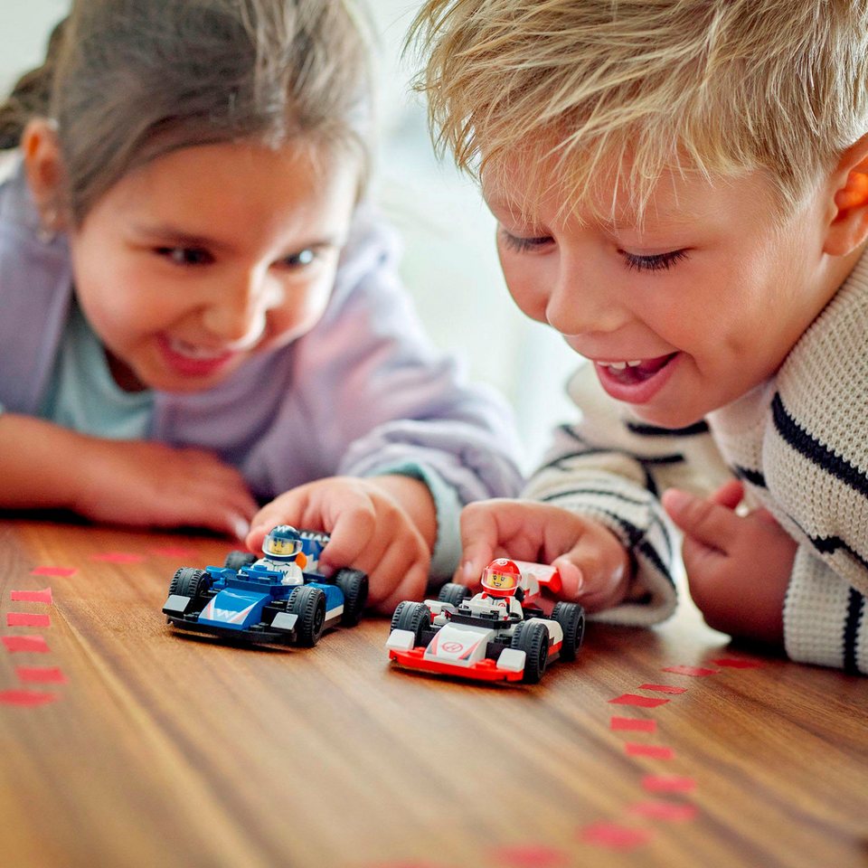 LEGO® F1® Williams Racing und Haas F1® Rennautos (60464), LEGO City Konstruktionsspielsteine, (92 St), Made in Europe
