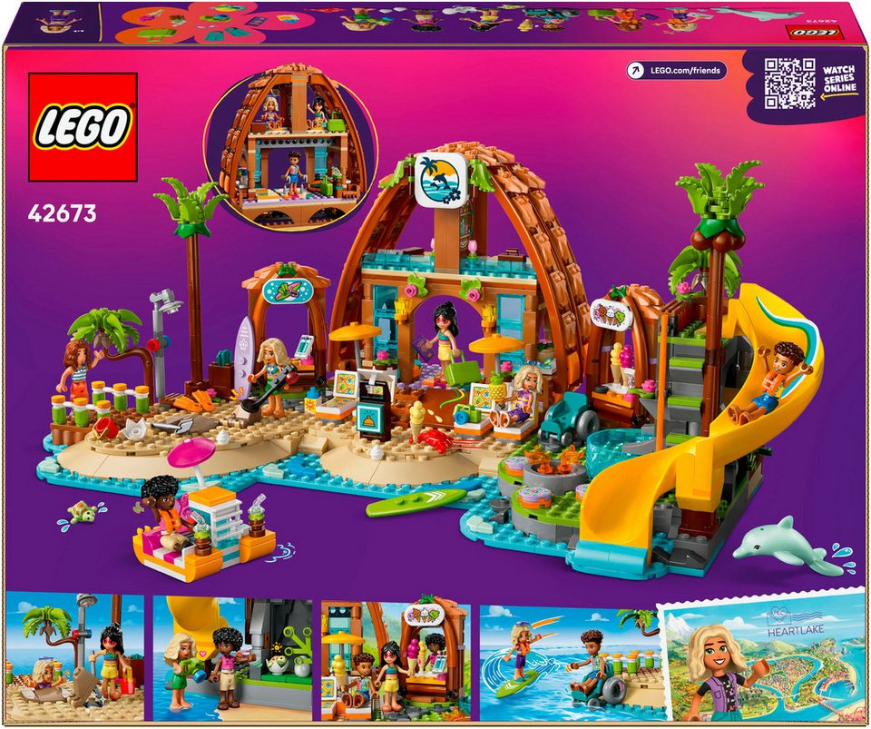 LEGO® Familienurlaub im Strandresort (42673), LEGO Friends Konstruktionsspielsteine, (1140 St), Made in Europe