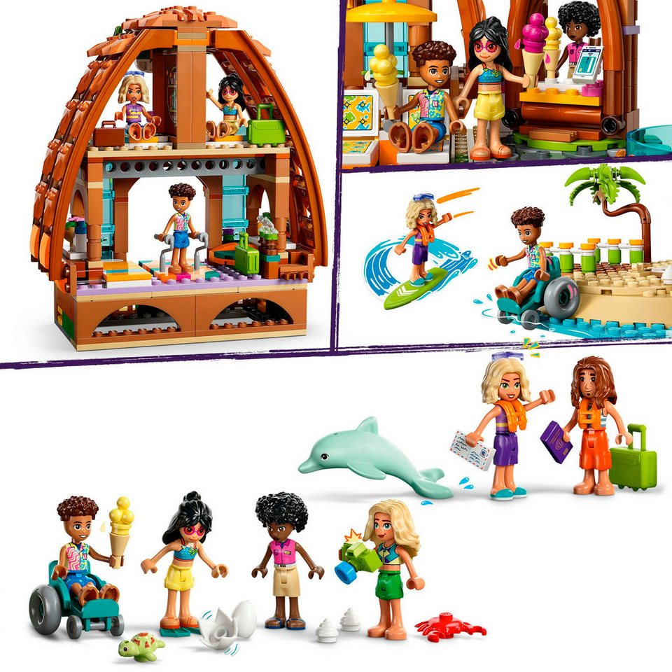 LEGO® Familienurlaub im Strandresort (42673), LEGO Friends Konstruktionsspielsteine, (1140 St), Made in Europe