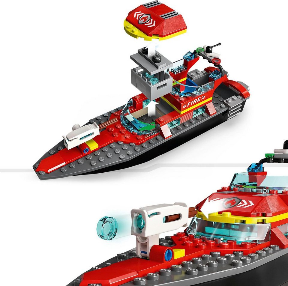LEGO® Feuerwehrboot (60373), LEGO® City Konstruktionsspielsteine, (144 St), Made in Europe