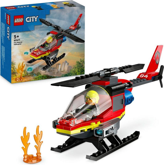 LEGO® Feuerwehrhubschrauber (60411), LEGO City Konstruktionsspielsteine, (85 St), Made in Europe