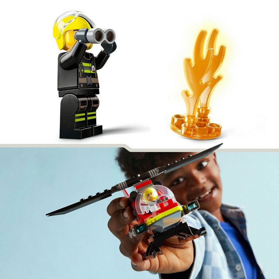 LEGO® Feuerwehrhubschrauber (60411), LEGO City Konstruktionsspielsteine, (85 St), Made in Europe