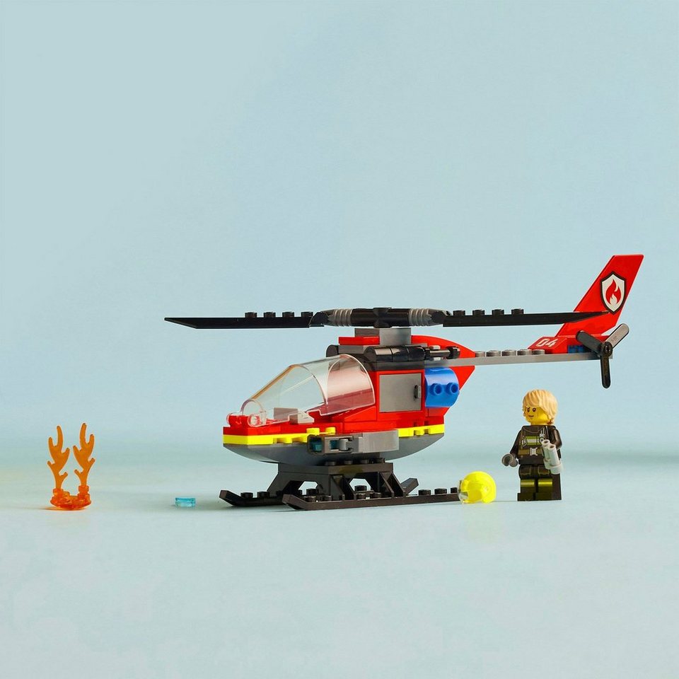 LEGO® Feuerwehrhubschrauber (60411), LEGO City Konstruktionsspielsteine, (85 St), Made in Europe