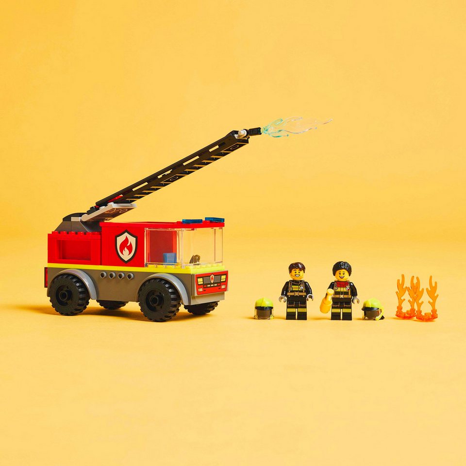 LEGO® Feuerwehrleiterfahrzeug (60463), LEGO City Konstruktionsspielsteine, (82 St), Made in Europe