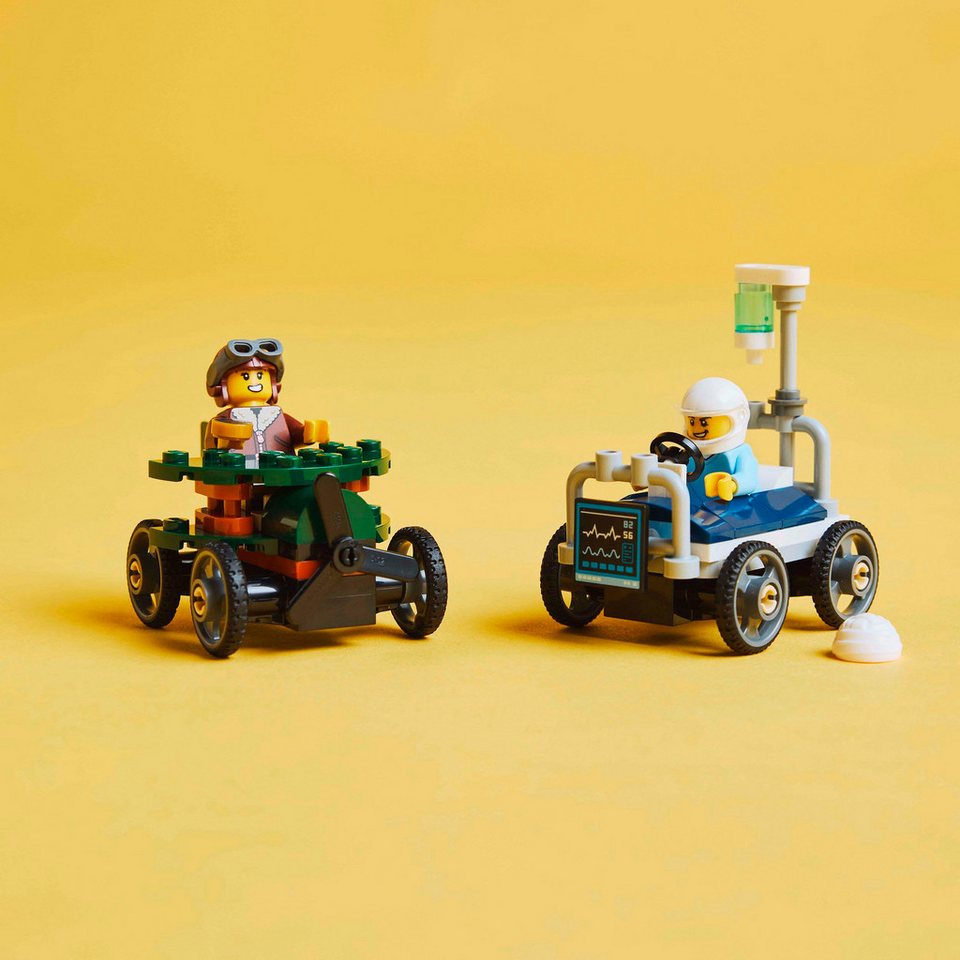 LEGO® Flugzeug vs. Krankenhausbett (60459), LEGO City Konstruktionsspielsteine, (70 St), Made in Europe