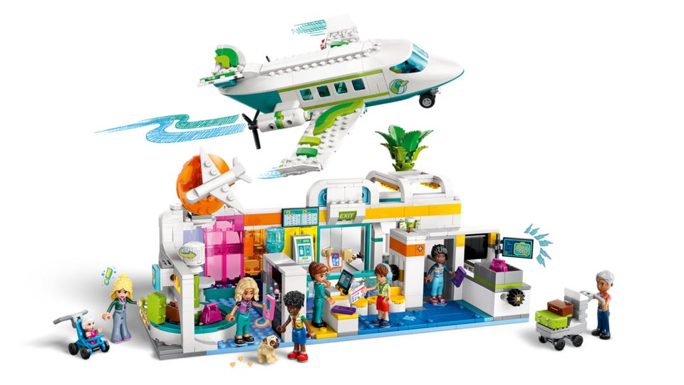 LEGO® Friends 42656 Heartlake City Flughafen mit Flugzeug Spielbausteine, (Set, 958 St., Set)