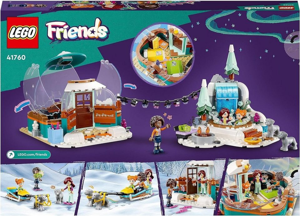 LEGO® Friends - Ferien im Iglu Set mit Camping-Zelt (41760) Konstruktions-Spielset, (491 St)