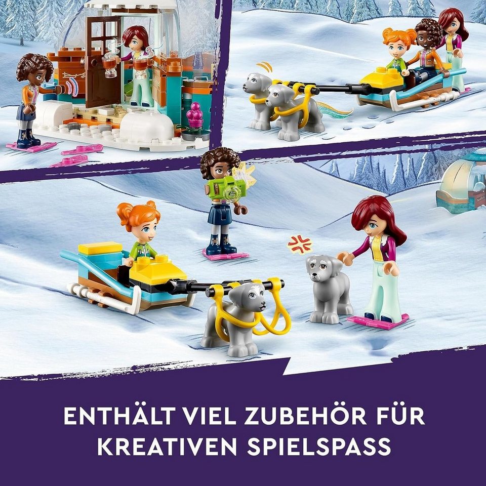 LEGO® Friends - Ferien im Iglu Set mit Camping-Zelt (41760) Konstruktions-Spielset, (491 St)