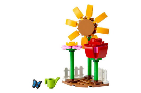 LEGO® Friends Konstruktionsspielzeug Blumengarten ab 5 Jahren Spielbausteine, (Polybag Set, 64 St., 64 Teile mit Blumen, Schmetterling und Zubehör), Farbenfroher Blumengarten mit LEGO Friends Elementen