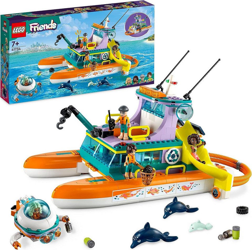 LEGO® Friends - Seerettungsboot (41734) Konstruktions-Spielset, (717 St)