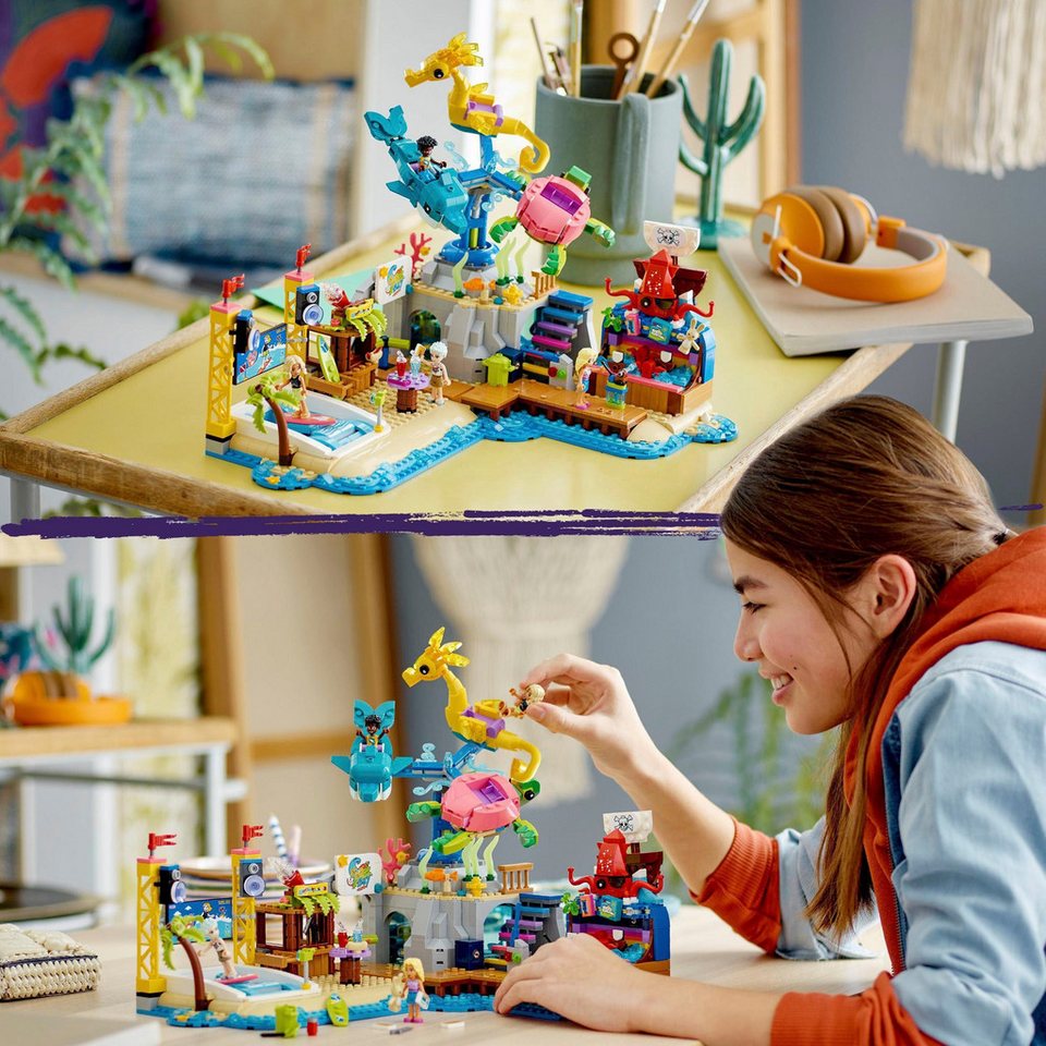 LEGO® Friends - Strand-Erlebnispark Kirmes-Set mit Technic-Elementen (41737) Konstruktions-Spielset, (1348 St)
