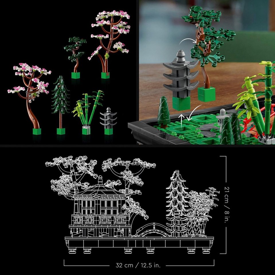 LEGO® Garten der Stille (10315), LEGO® Icons Konstruktionsspielsteine, (1363 St), Made in Europe