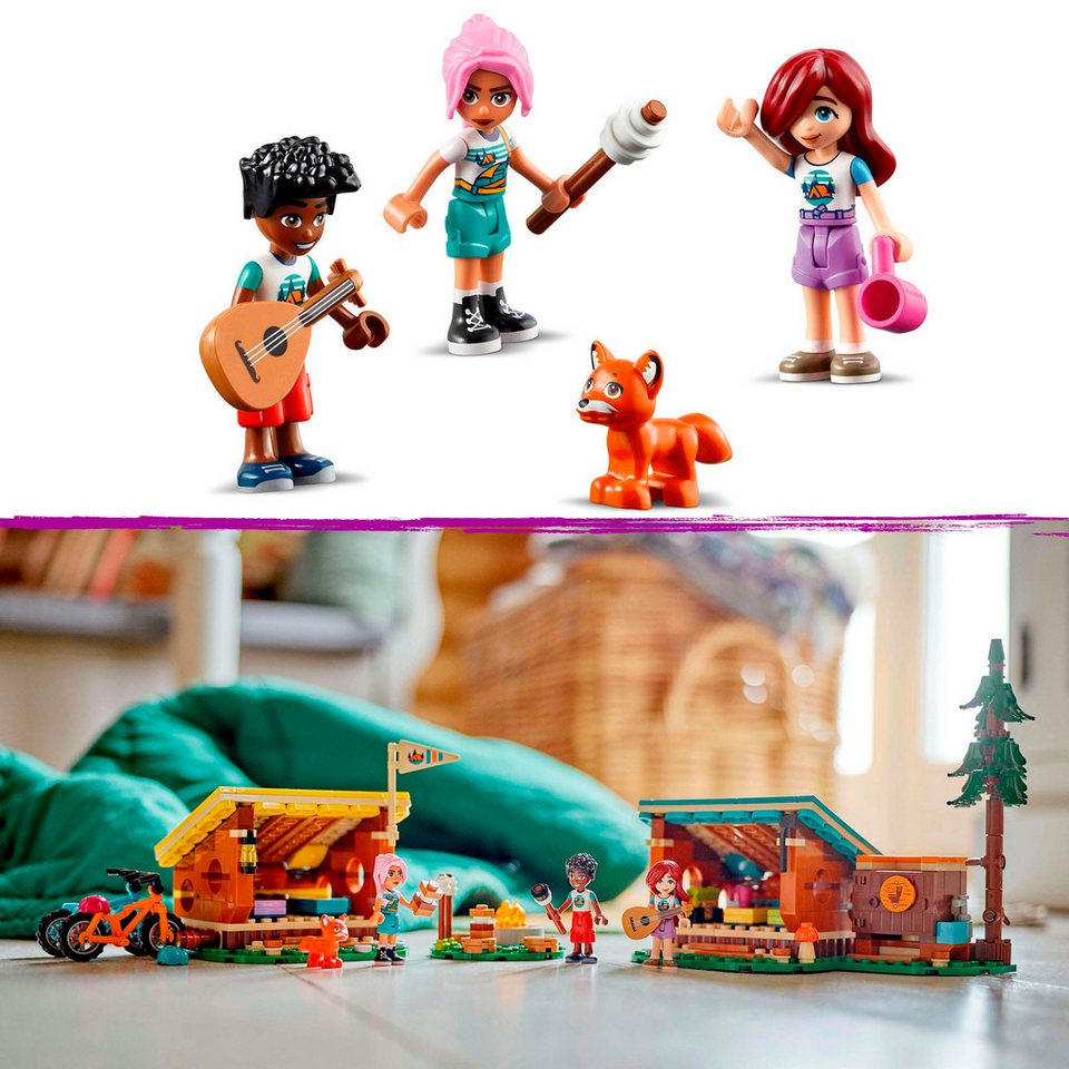 LEGO® Gemütliche Hütten im Abenteuercamp (42624), LEGO Friends Konstruktionsspielsteine, (437 St), Made in Europe