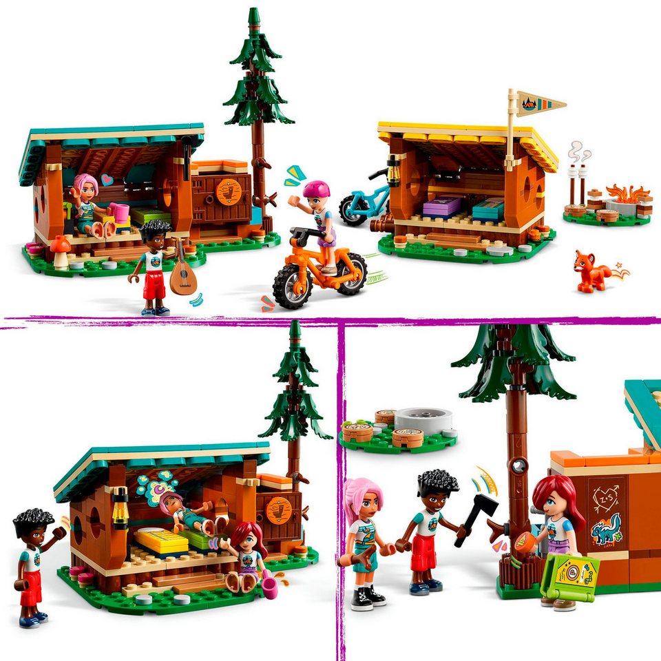 LEGO® Gemütliche Hütten im Abenteuercamp (42624), LEGO Friends Konstruktionsspielsteine, (437 St), Made in Europe