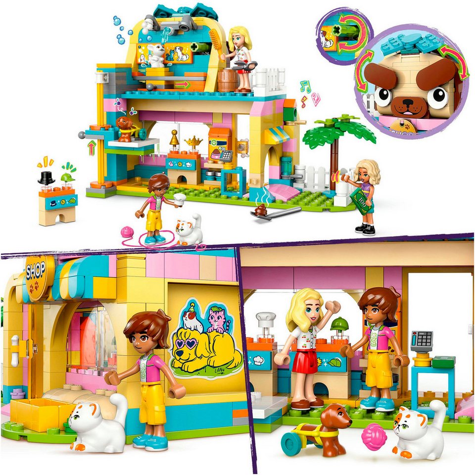 LEGO® Geschäft für Haustierzubehör (42650), LEGO Friends Konstruktionsspielsteine, (375 St), Made in Europe
