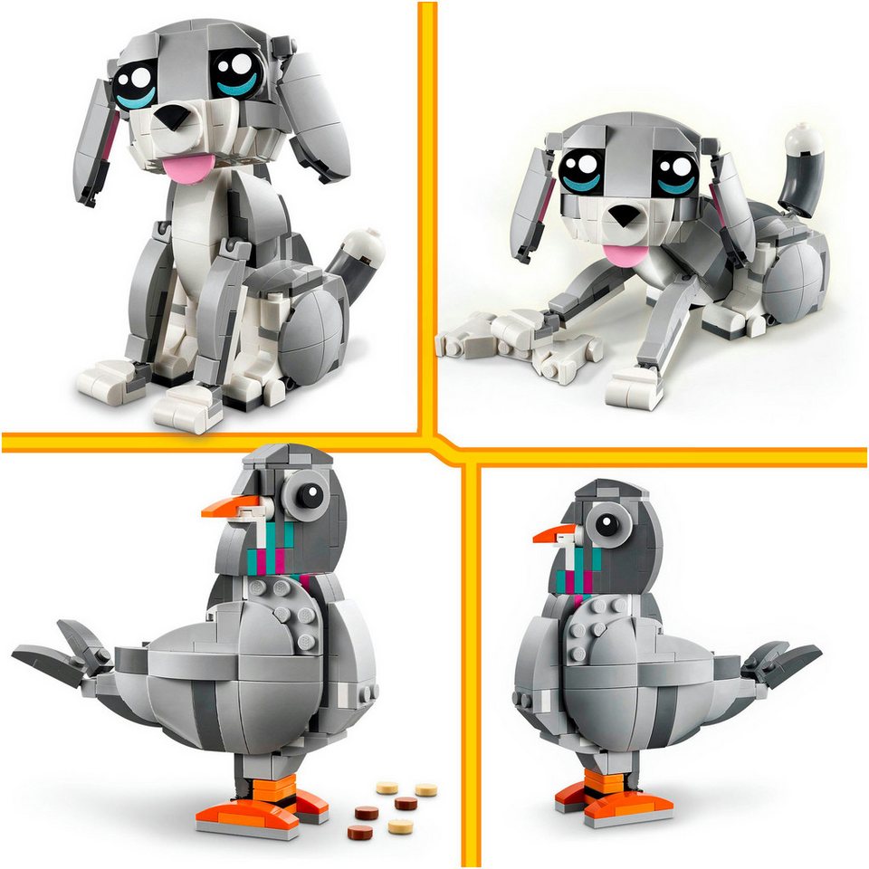 LEGO® Graue Katze (31163), LEGO Creator Konstruktionsspielsteine, (407 St), Made in Europe