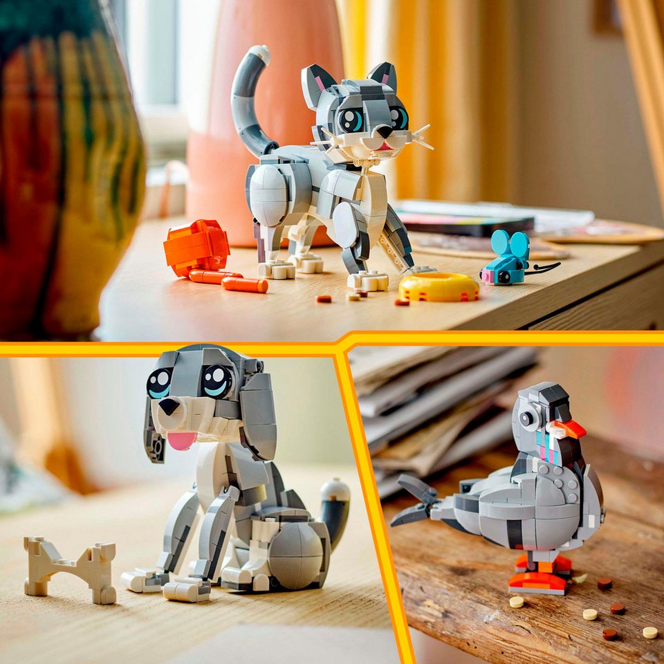 LEGO® Graue Katze (31163), LEGO Creator Konstruktionsspielsteine, (407 St), Made in Europe