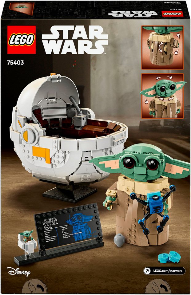 LEGO® Grogu™ in seiner Repulsorwiege (75403), LEGO Star Wars Konstruktionsspielsteine, (1048 St), Made in Europe